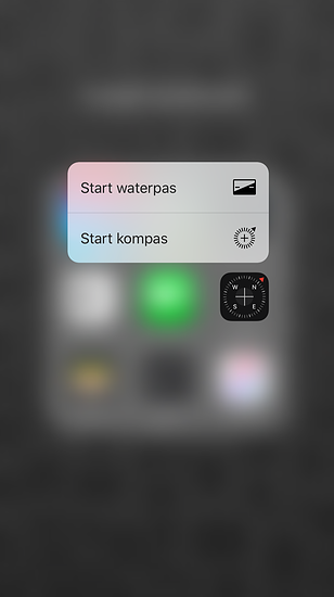Kompas-app met 3D Touch in iOS 9.
