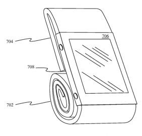 Magnetisch bandje voor de Apple Watch als houder beschreven in een patent.