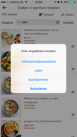Vergelijkbare recepten zoeken in Receptenmaker.