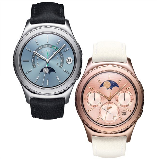 Samsung rosegouden en platina Gear S2