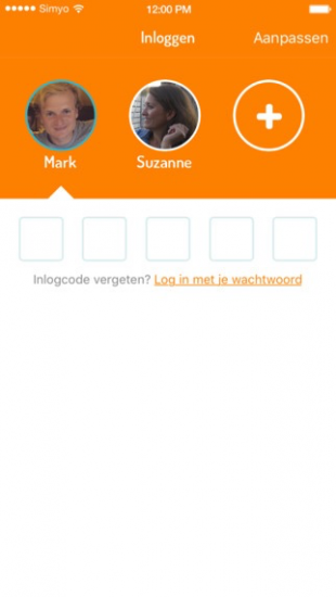 Inloggen met een inlogcode in Mijn Simyo.