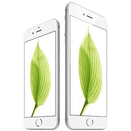 iPhone 6s en iPhone 6s Plus met groen blaadje
