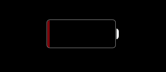 Lege batterij iPhone