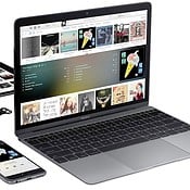 MacBook, iPhone, iPad en Apple Watch met Apple Music erop