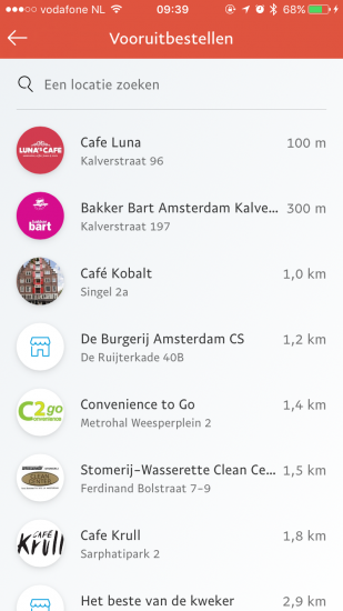 Vooruitbestellen in aangesloten winkels met de PayPal-app.