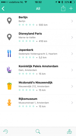 Een overzicht van je locaties in Placeboard.