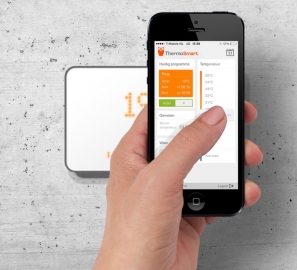 ThermoSmart met iPhone-app.