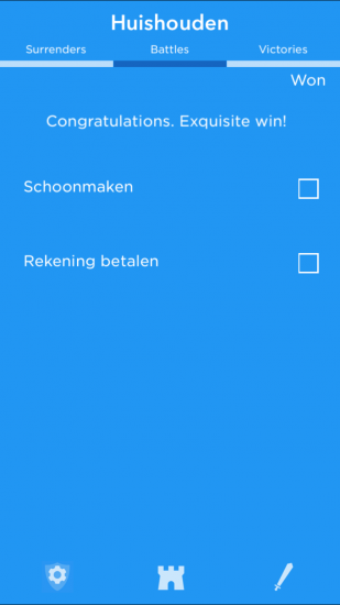 Een gewonnen gevecht in Victories.