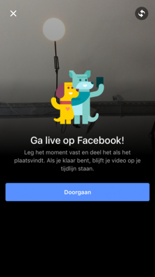 Je kunt nu een livestream starten via de Facebook-app voor iOS.