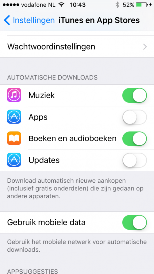 Automatische downloads van audioboeken.