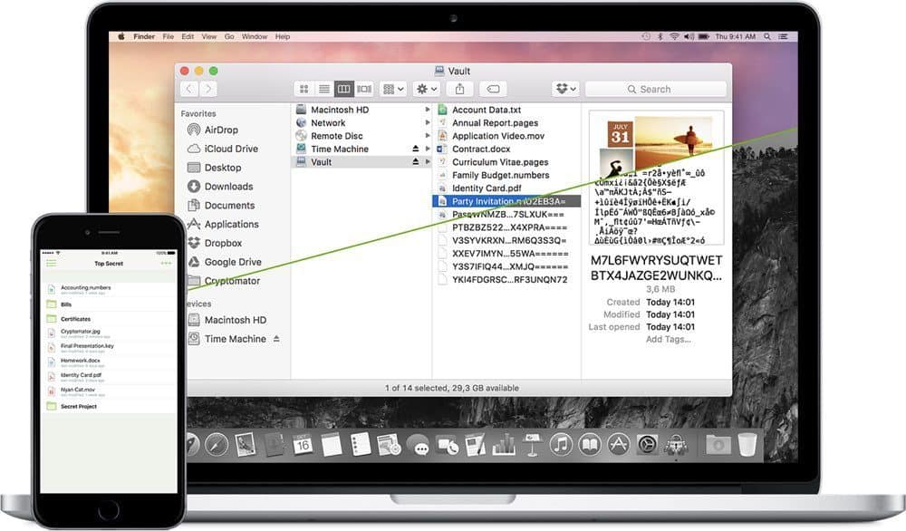 Cryptomator iPhone en Mac