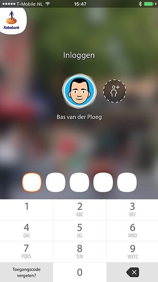Rabobank app: vernieuwd inlogscherm