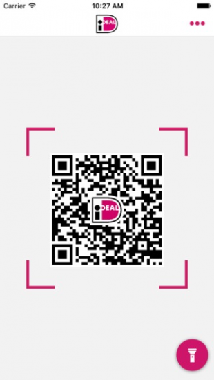 QR-code scannen via iDEAL-app.