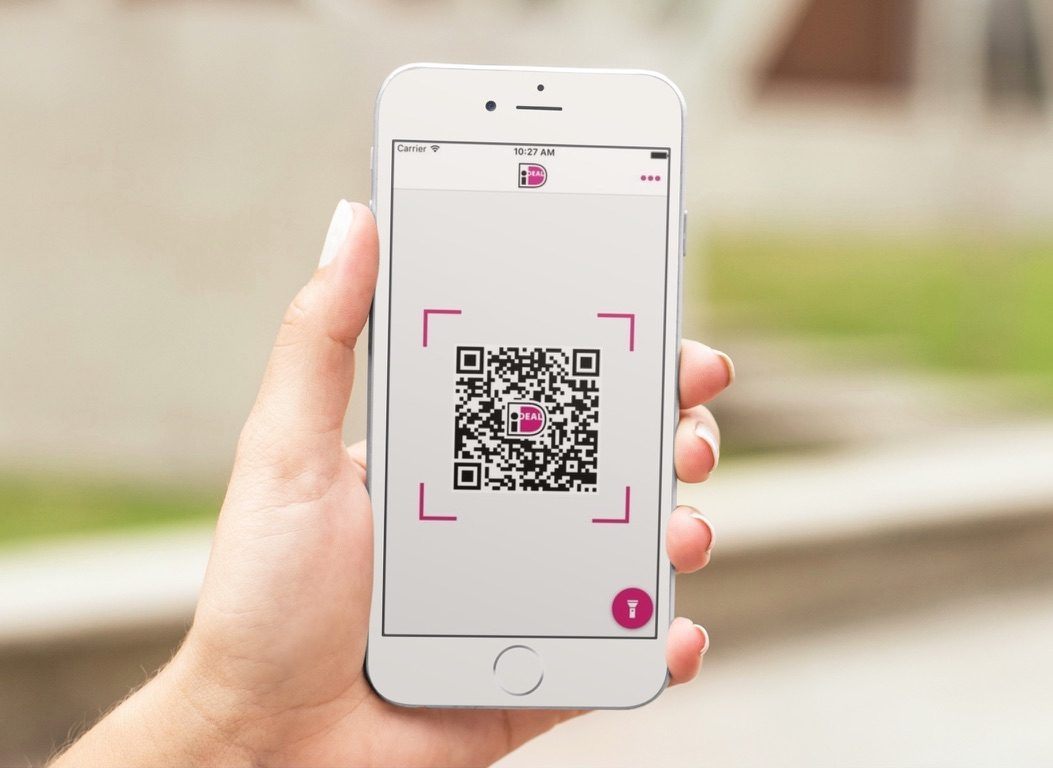 iDEAL-app met scannen van QR-code.