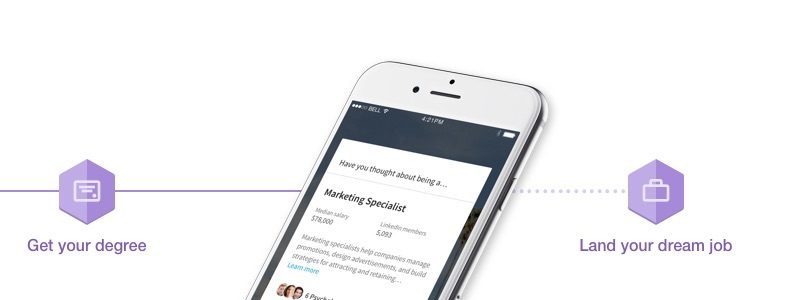 LinkedIn Students voor de iPhone helpt studenten bij het zoeken naar een baan.