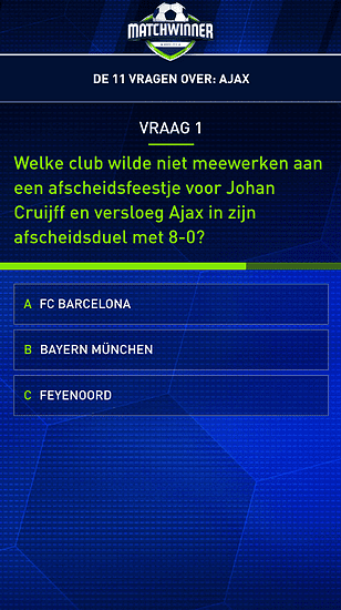 Matchwinner-vraag over Johan Cruijff.