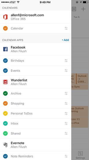 Outlook voor iPhone met Calendar-Apps.