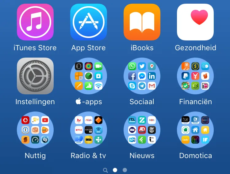 Zo zet je ronde iPhone-mappen op je beginscherm