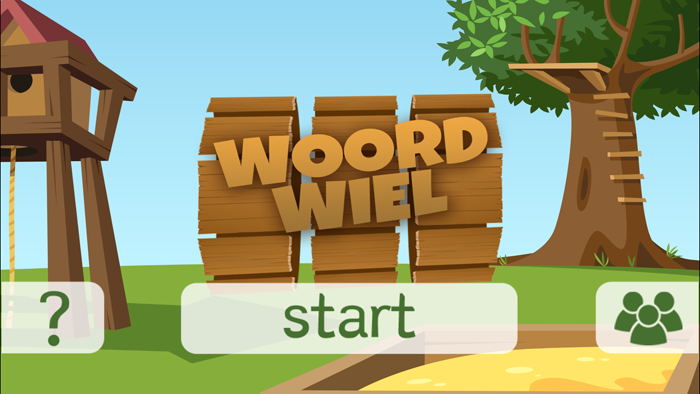Woordwiel: startscherm van de app