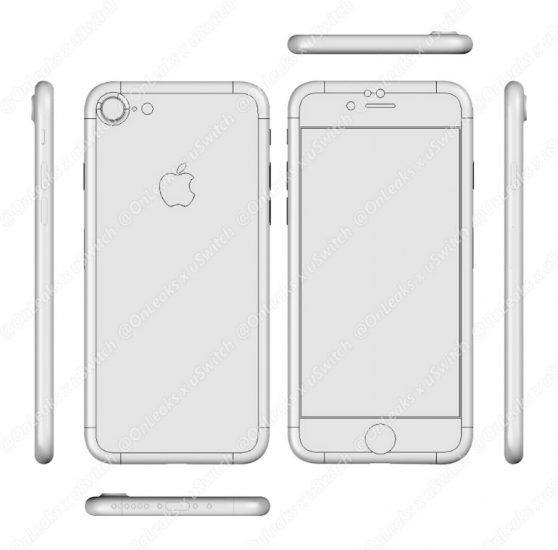 iPhone 7 tekening (schema)