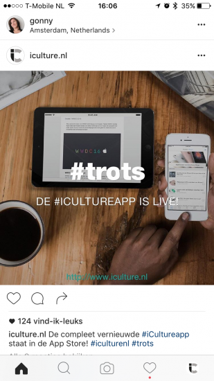 Instagram: nieuw, flat design