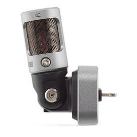 Shure MOTIV MV88-microfoon voor iPhone met Lightning-aansluiting.
