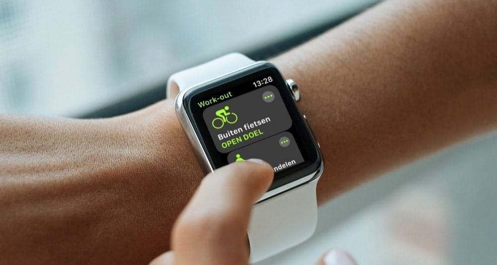 Workout-app op de Apple Watch.