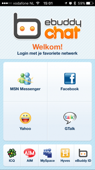 eBuddy voor de iPhone.