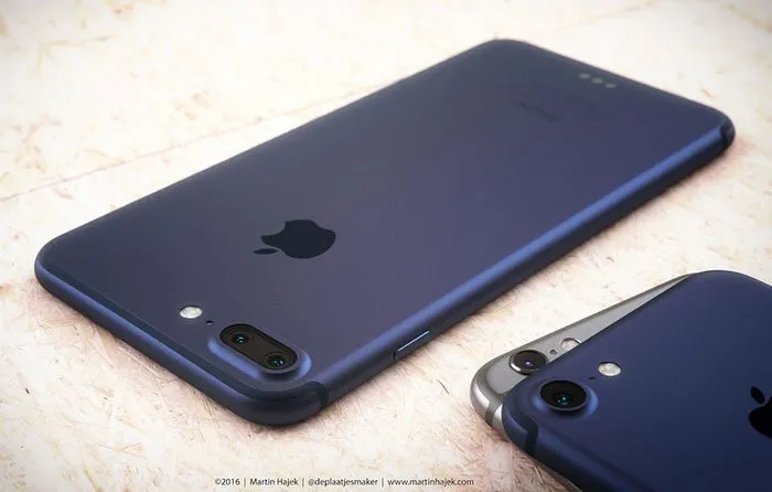 Concept: zo zou een donkerblauwe iPhone 7 eruit kunnen zien