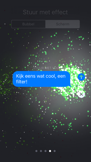 Vuurwerk in iMessage in iOS 10.