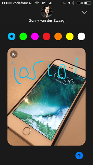 Digital Touch op de iPhone in iMessage in iOS 10.