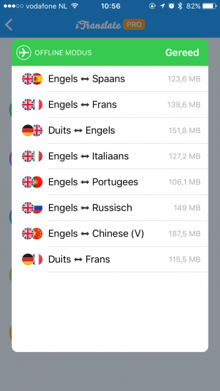 Offline vertalen met iTranslate Pro.