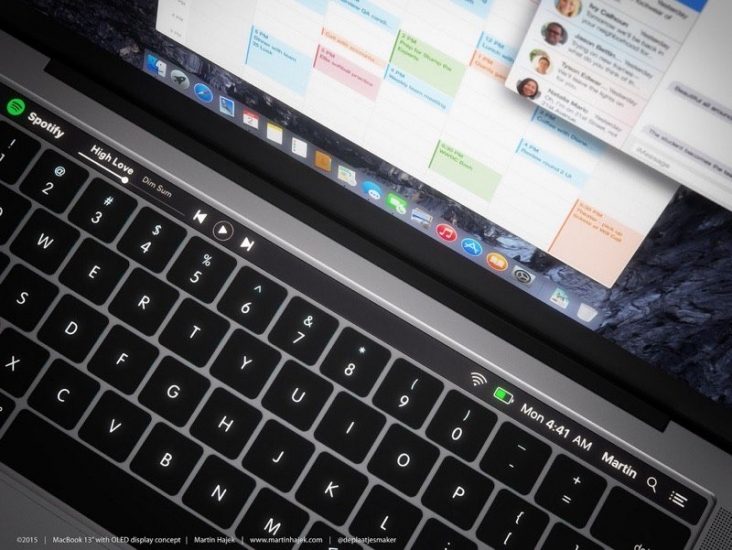 MacBook Pro concept met OLED-balk bovenkant