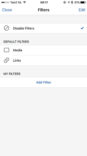 Filters toevoegen in Tweetbot voor iOS.