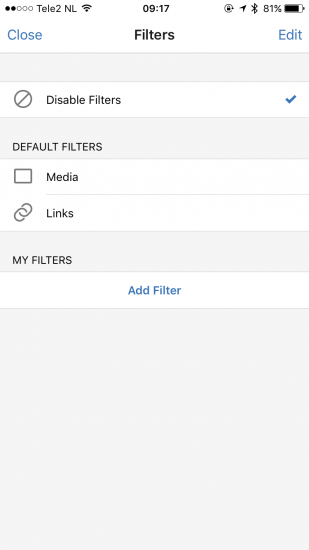 Filters toevoegen in Tweetbot voor iOS.