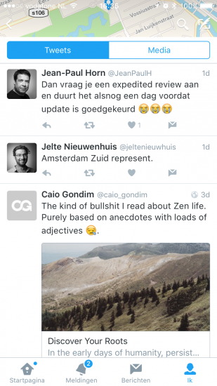 Twitter-tijdlijn gebaseerd op een locatie.