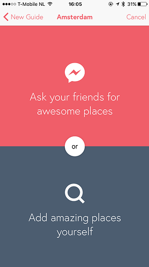 Flamyngo-app - Vraag je vrienden of voeg zelf toe