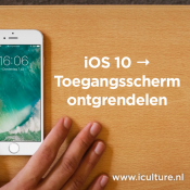 Nieuw toegangsscherm van iOS 10 ontgrendelen.