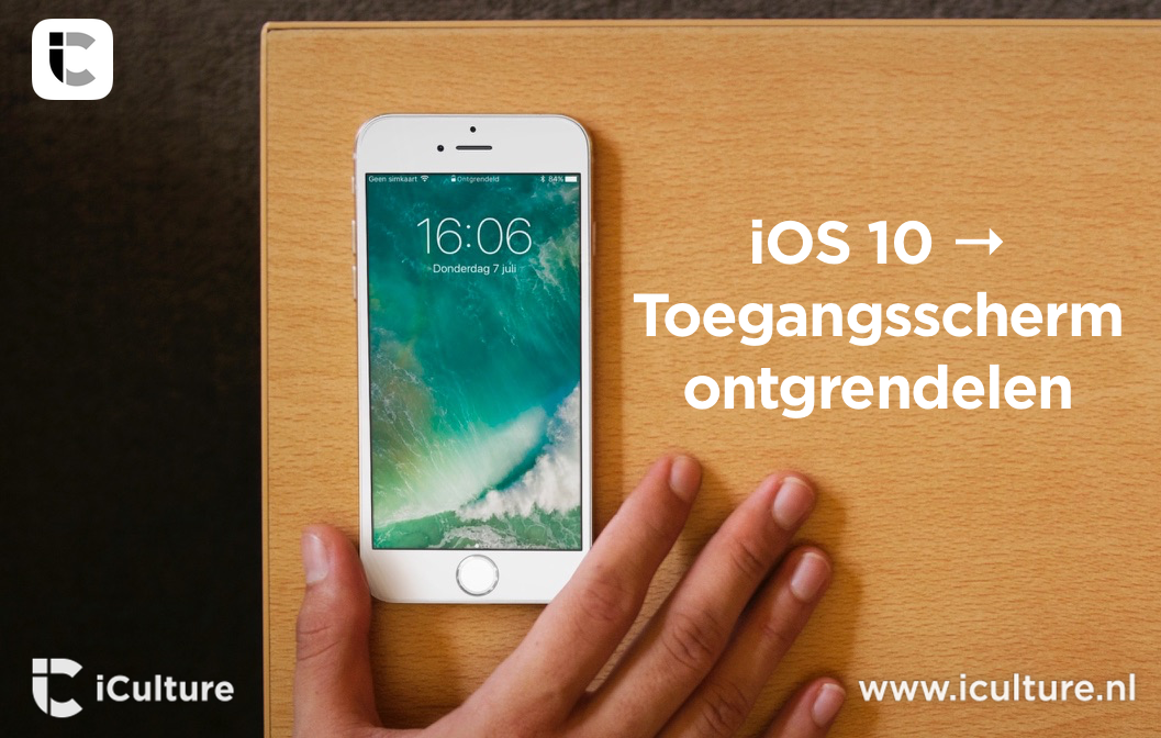 Nieuw toegangsscherm van iOS 10 ontgrendelen.