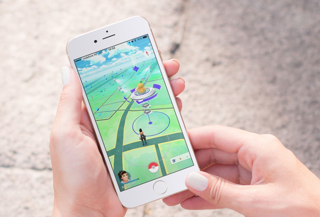 Pokemon Go op een iPhone