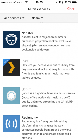 Plex koppelen aan Sonos.