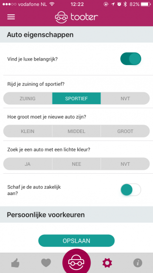Je voorkeuren instellen in Tooter.