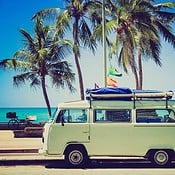 VW Camper, internetten op vakantie