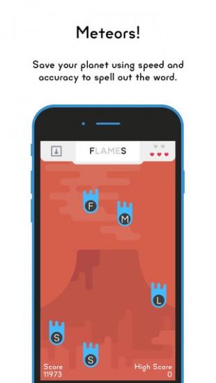Word Planet Game voor de iPhone.