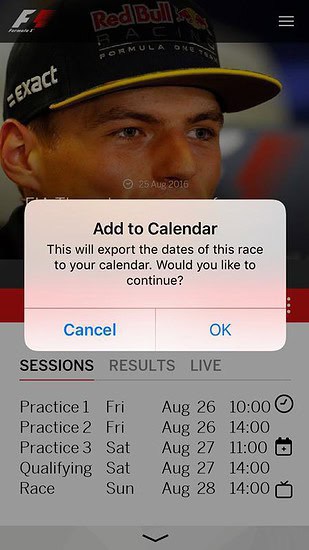 Formule 1 synchroniseren met je kalender