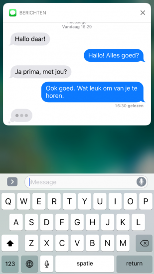 Rijke notificatie in iOS 10.