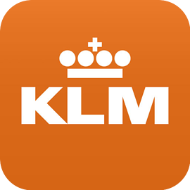 KLM-icoon in oranje.