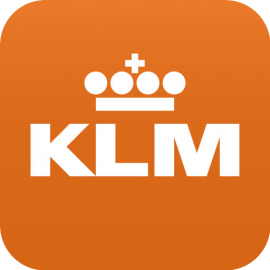 KLM-icoon in oranje.