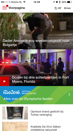 NOS met Olympische Spelen content.