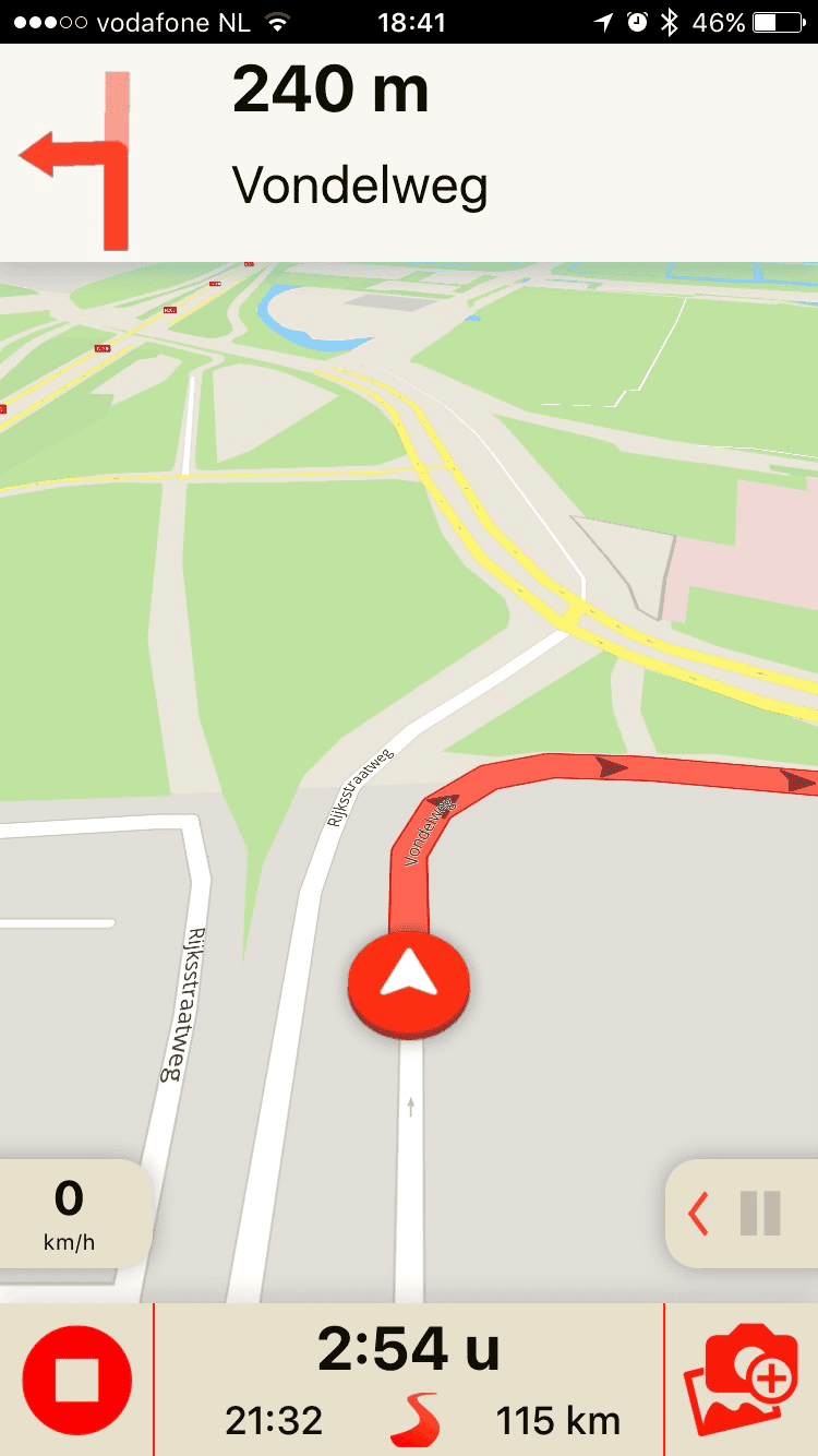 Oh Kort geleden plein Scenic is een navigatie-app voor motorrijders